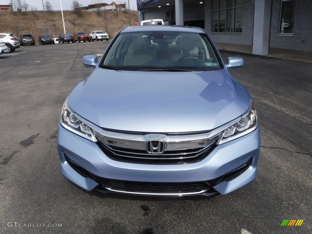 2017 Accord Hybrid EX-L Sedan - Vortex Blue Pearl / Ivory photo #6