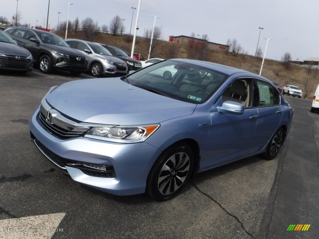 2017 Accord Hybrid EX-L Sedan - Vortex Blue Pearl / Ivory photo #7