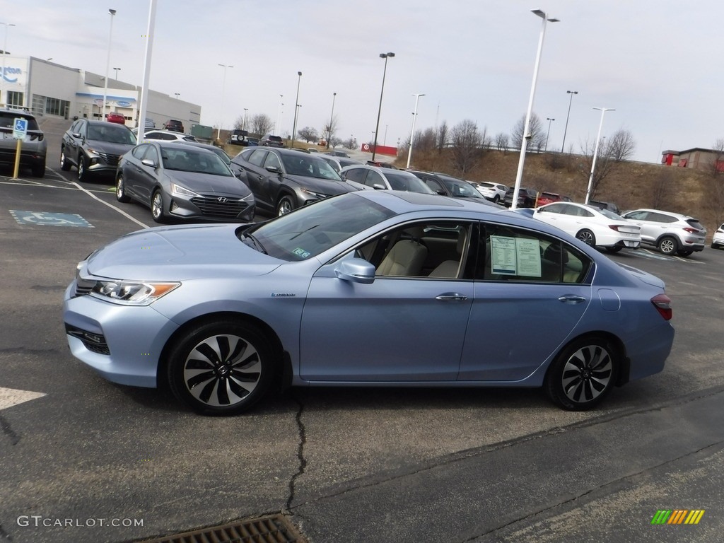 2017 Accord Hybrid EX-L Sedan - Vortex Blue Pearl / Ivory photo #8