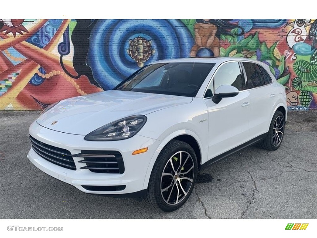 Carrara White Metallic 2019 Porsche Cayenne E-Hybrid Exterior Photo #143829124