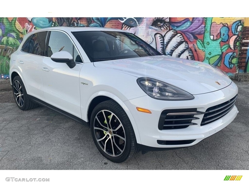 Carrara White Metallic 2019 Porsche Cayenne E-Hybrid Exterior Photo #143829151