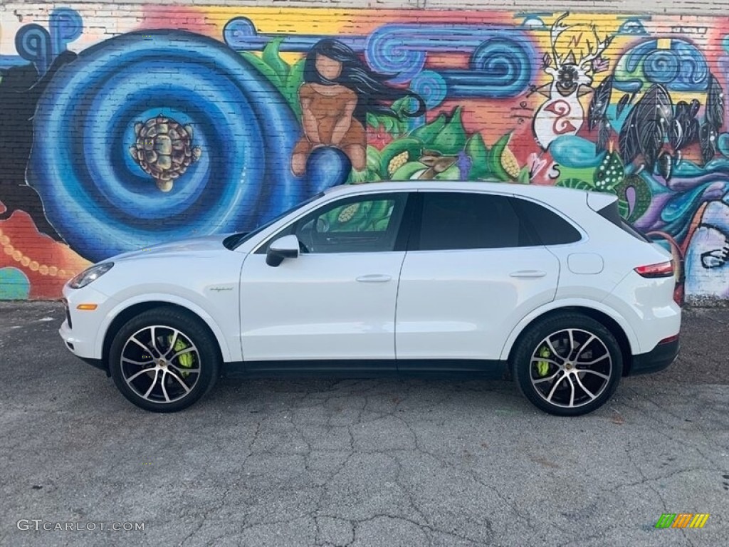 Carrara White Metallic 2019 Porsche Cayenne E-Hybrid Exterior Photo #143829169