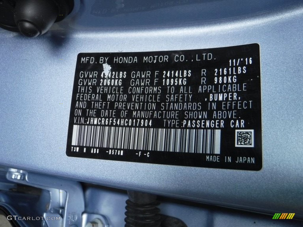 2017 Accord Hybrid EX-L Sedan - Vortex Blue Pearl / Ivory photo #31