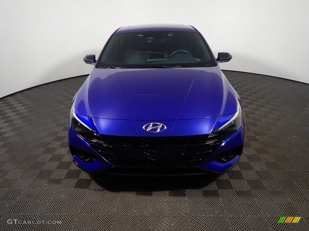 2021 Elantra N-Line - Intense Blue / Black photo #7