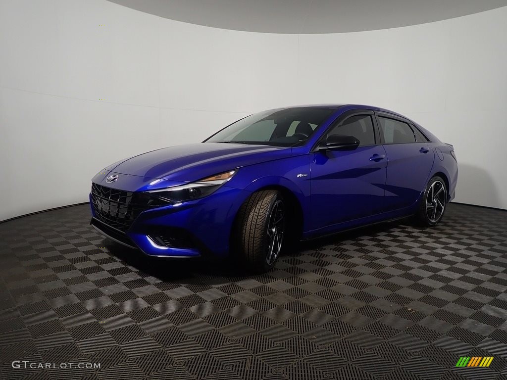 2021 Elantra N-Line - Intense Blue / Black photo #10