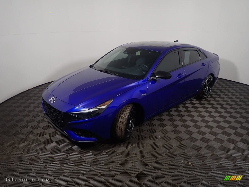 2021 Elantra N-Line - Intense Blue / Black photo #11