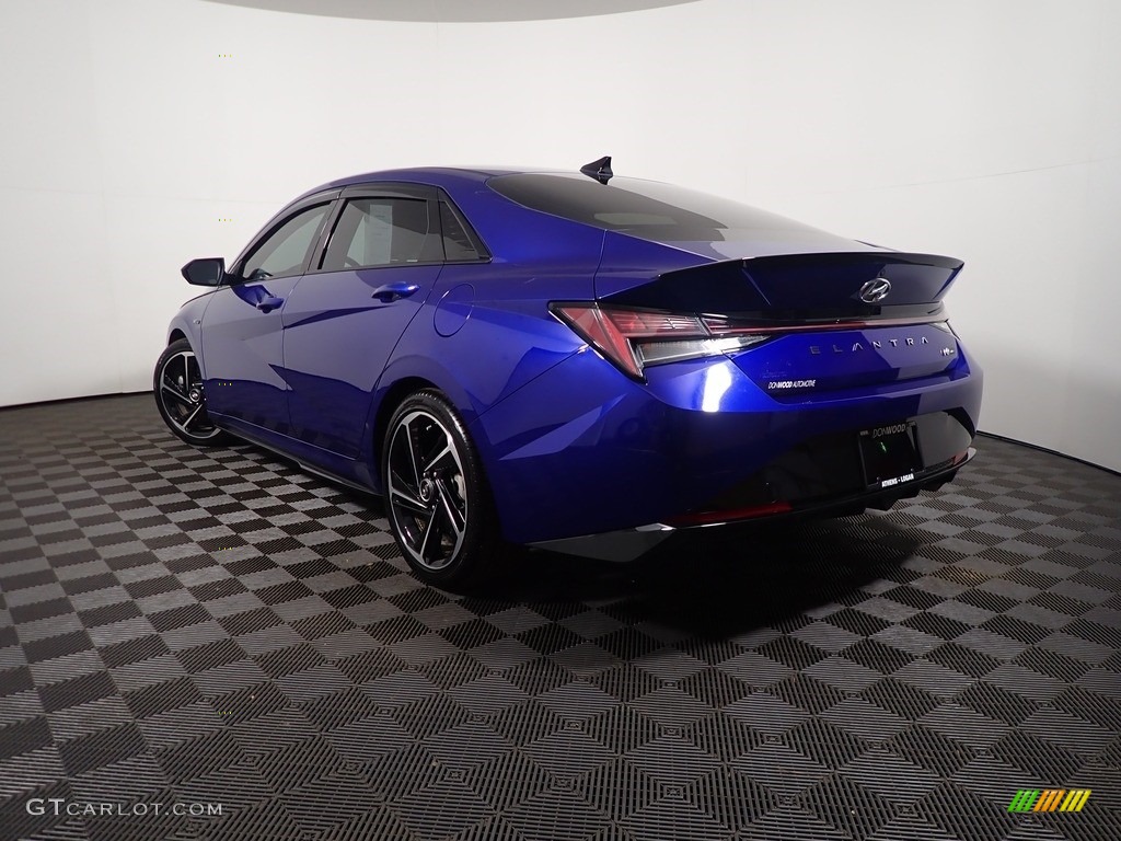 2021 Elantra N-Line - Intense Blue / Black photo #13