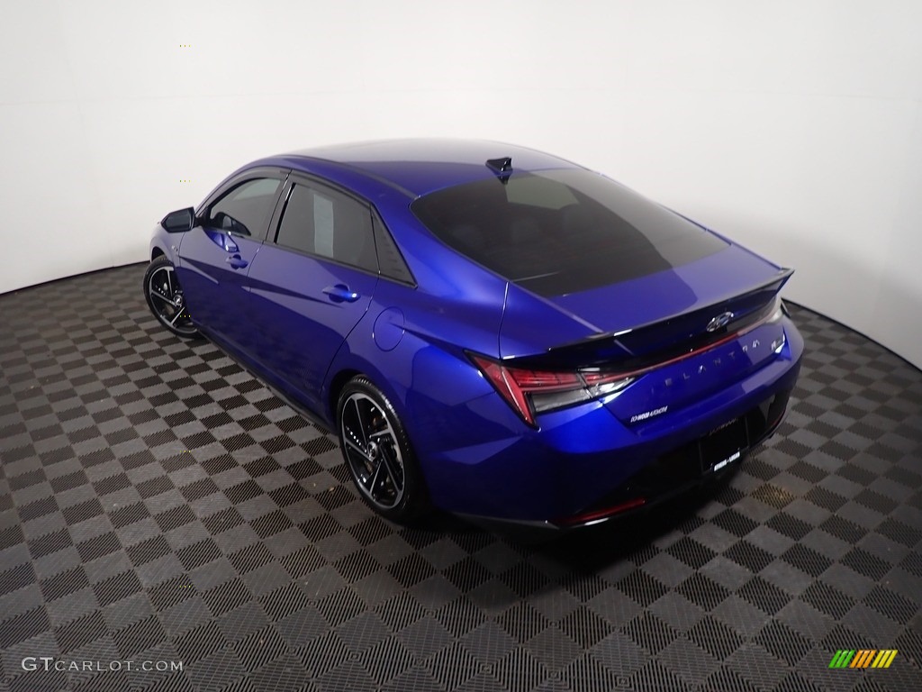 2021 Elantra N-Line - Intense Blue / Black photo #14