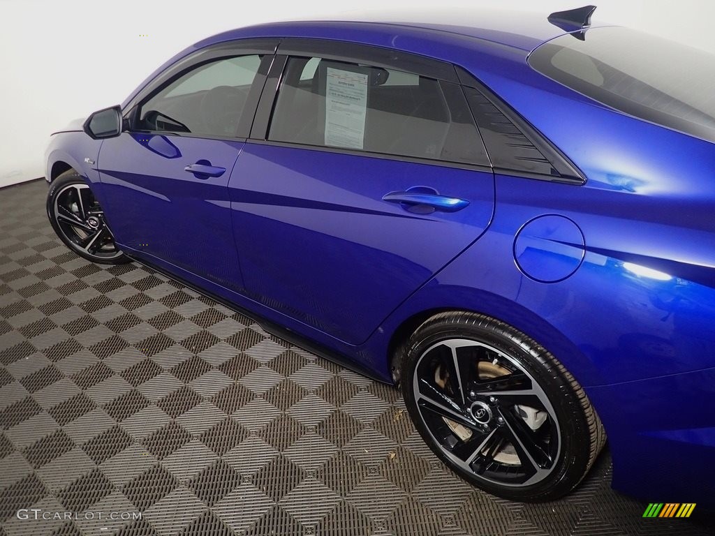 2021 Elantra N-Line - Intense Blue / Black photo #20