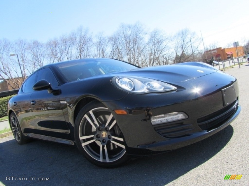 2011 Panamera V6 - Black / Cognac Natural Leather photo #1