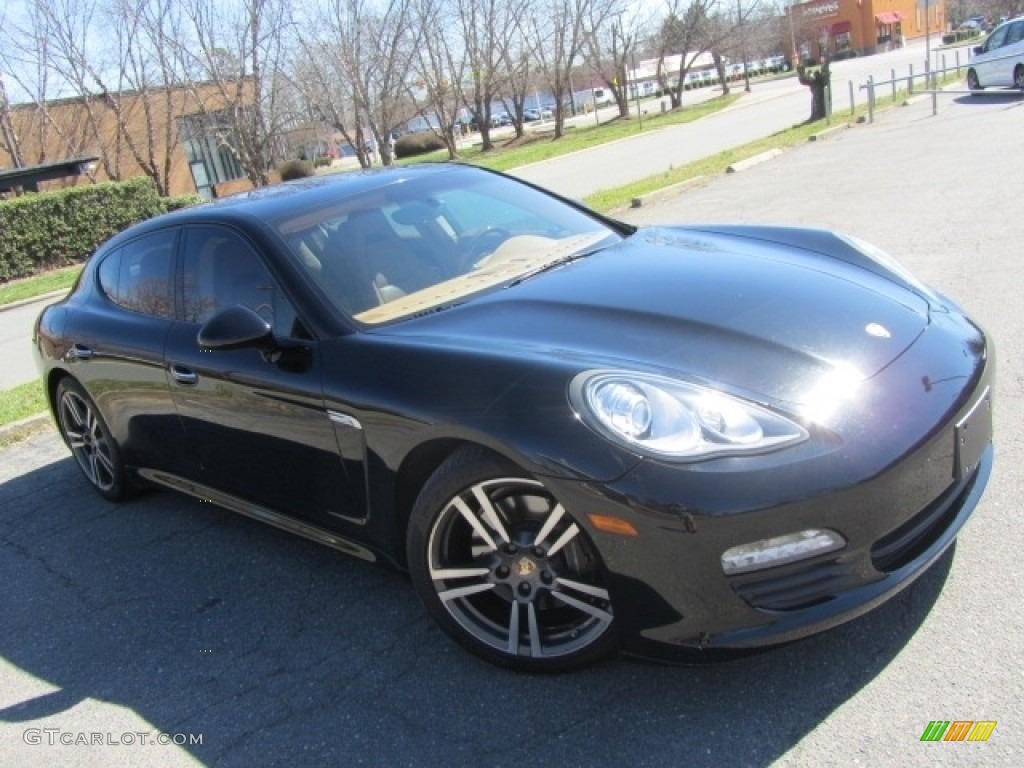 2011 Panamera V6 - Black / Cognac Natural Leather photo #3