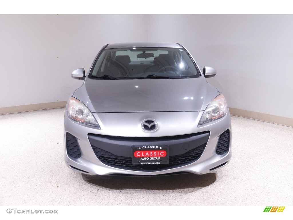 2012 MAZDA3 i Sport 4 Door - Liquid Silver Metallic / Black photo #2