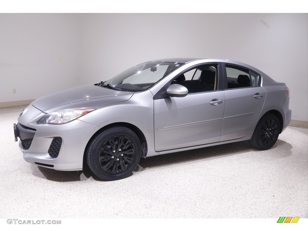 2012 MAZDA3 i Sport 4 Door - Liquid Silver Metallic / Black photo #3