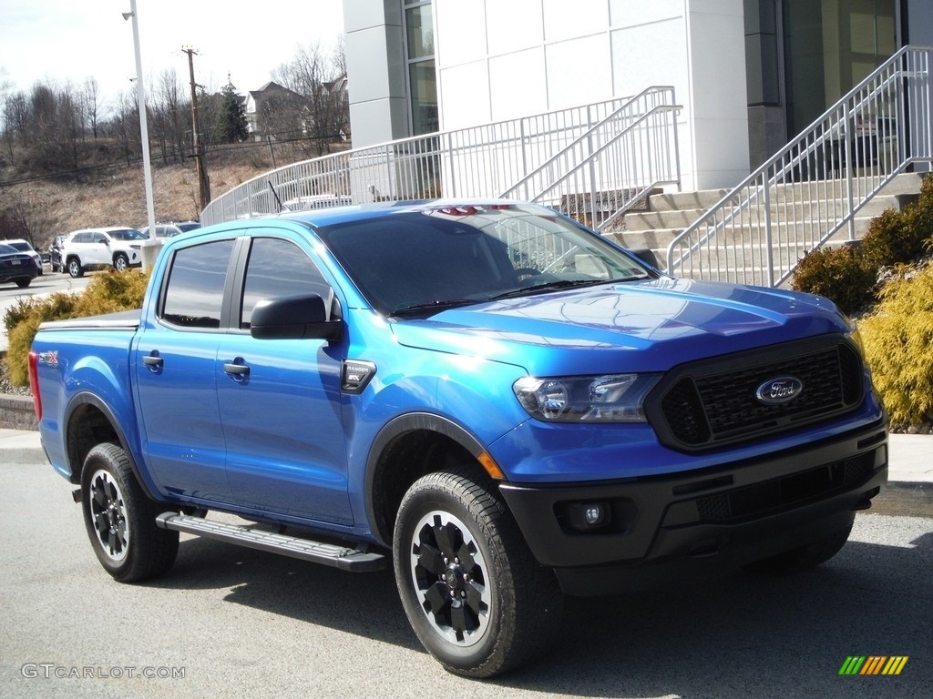 2021 Ranger STX SuperCrew 4x4 - Velocity Blue Metallic / Ebony photo #1