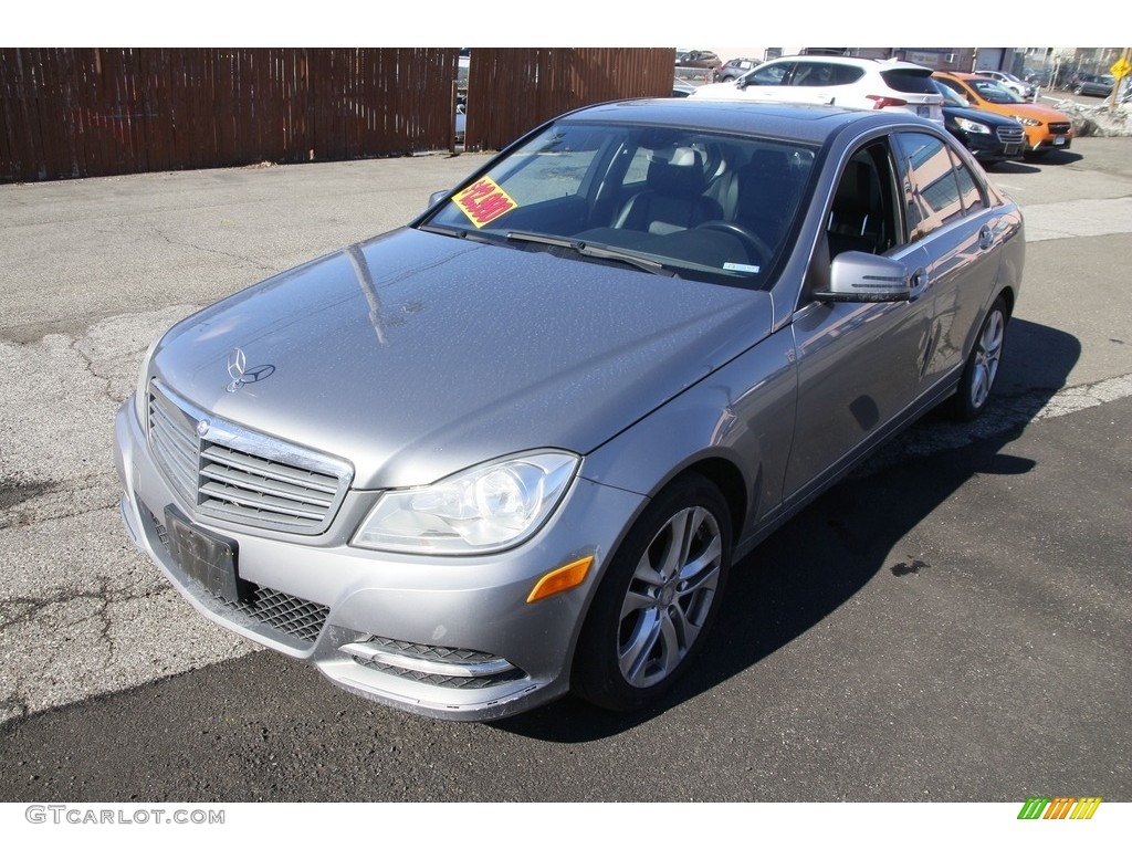 2012 C 300 Luxury 4Matic - Palladium Silver Metallic / Black photo #1