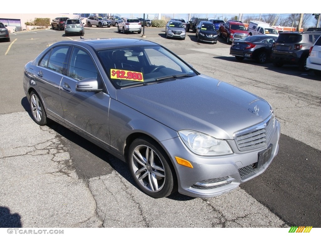 2012 C 300 Luxury 4Matic - Palladium Silver Metallic / Black photo #3