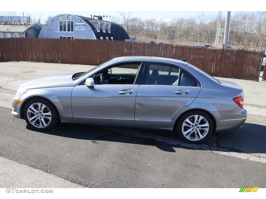 2012 C 300 Luxury 4Matic - Palladium Silver Metallic / Black photo #8