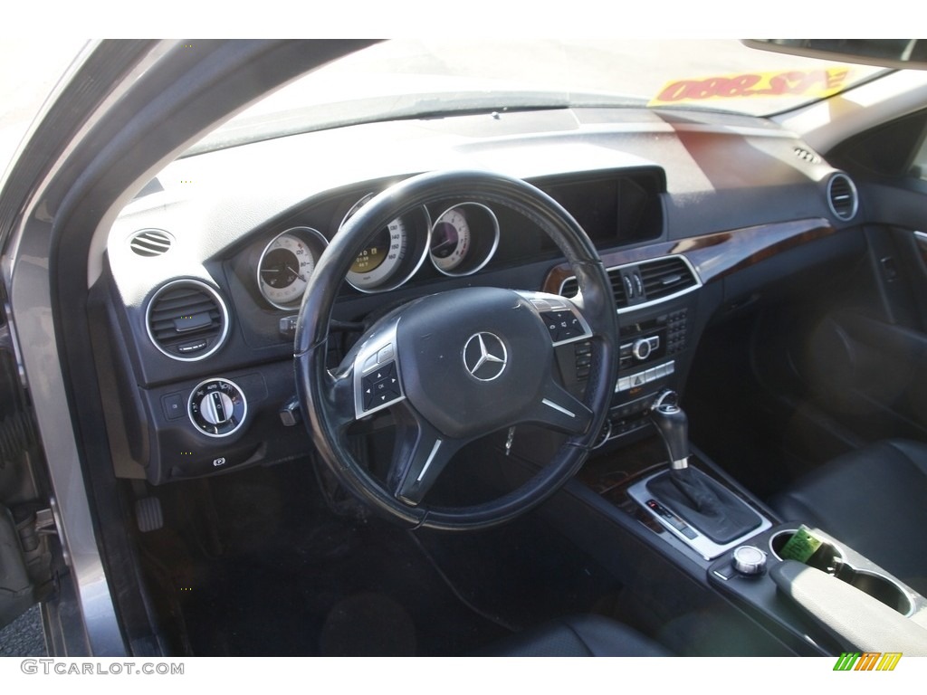2012 C 300 Luxury 4Matic - Palladium Silver Metallic / Black photo #10