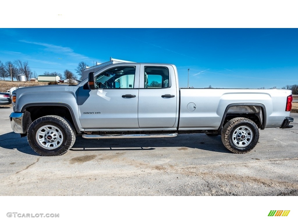 Summit White 2015 GMC Sierra 3500HD Work Truck Double Cab 4x4 Exterior Photo #143842640