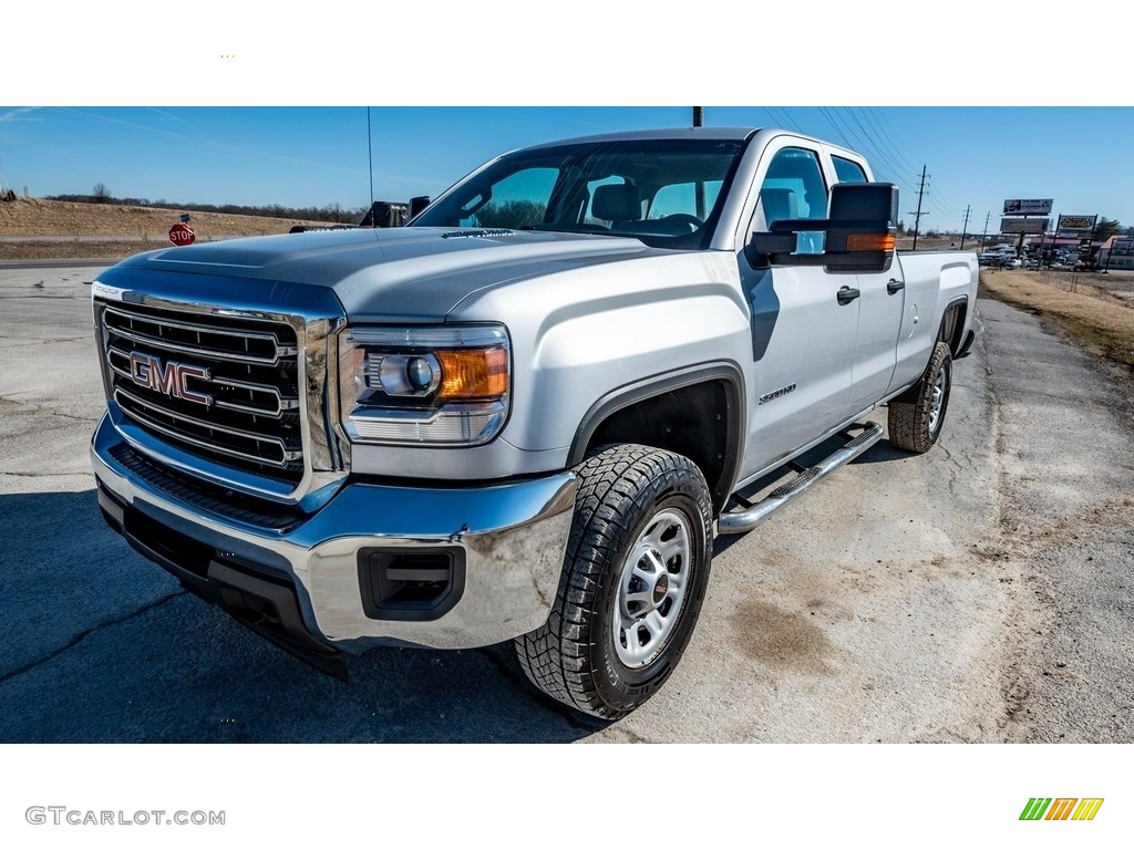 Summit White 2015 GMC Sierra 3500HD Work Truck Double Cab 4x4 Exterior Photo #143842664