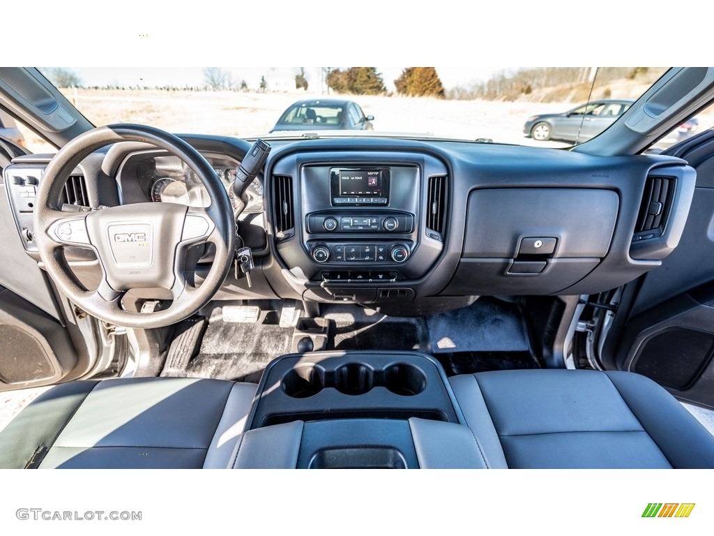 2015 GMC Sierra 3500HD Work Truck Double Cab 4x4 Jet Black/Dark Ash Dashboard Photo #143843105