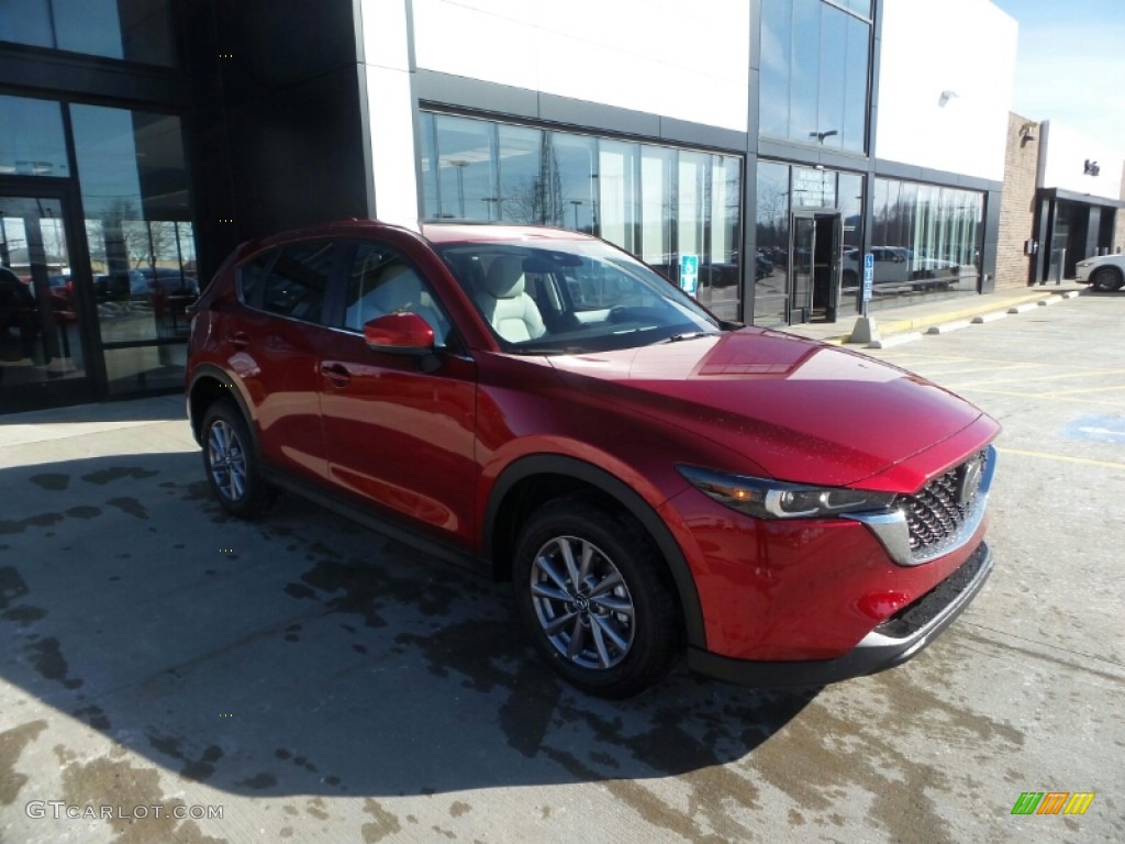 2022 CX-5 S Preferred AWD - Soul Red Crystal Metallic / Parchment photo #1