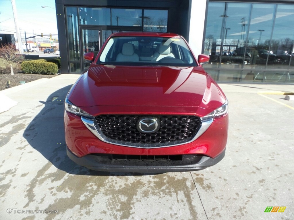 2022 CX-5 S Preferred AWD - Soul Red Crystal Metallic / Parchment photo #2