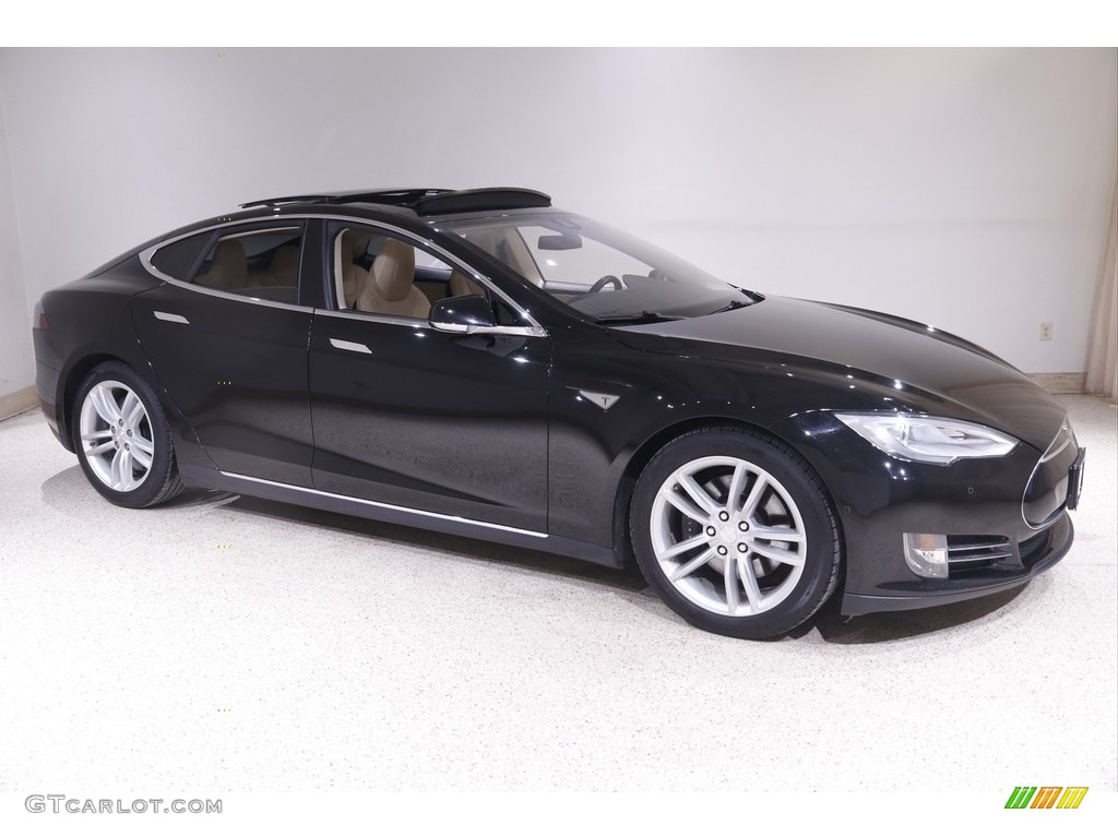 Solid Black 2015 Tesla Model S 85D Exterior Photo #143848945