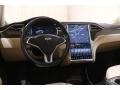 Tan 2015 Tesla Model S 85D Dashboard