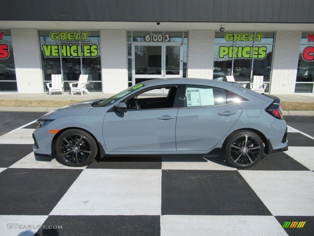 2021 Civic Sport Hatchback - Sonic Gray Pearl / Black photo #1