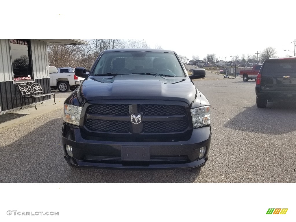 2014 1500 Express Quad Cab 4x4 - Black / Black/Diesel Gray photo #2