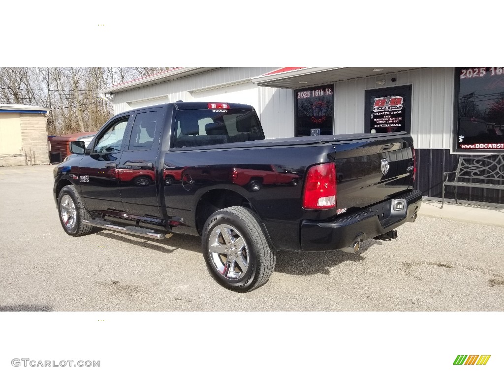 2014 1500 Express Quad Cab 4x4 - Black / Black/Diesel Gray photo #5