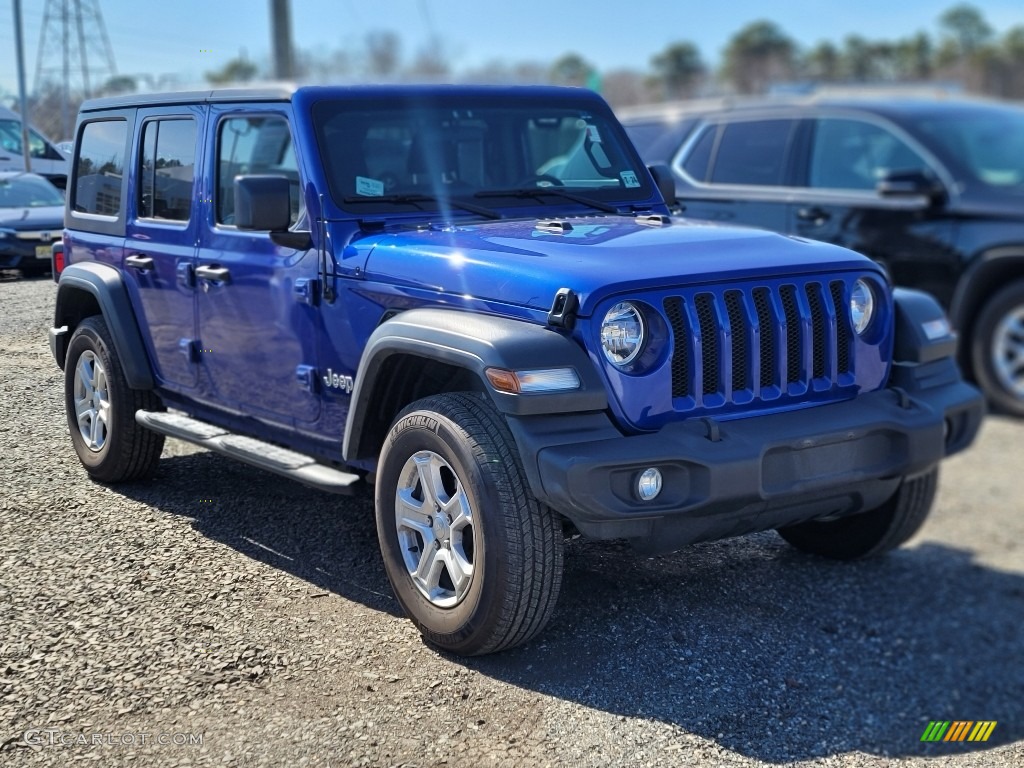 2019 Wrangler Unlimited Sport 4x4 - Ocean Blue Metallic / Black photo #2