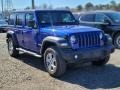 2019 Ocean Blue Metallic Jeep Wrangler Unlimited Sport 4x4  photo #2