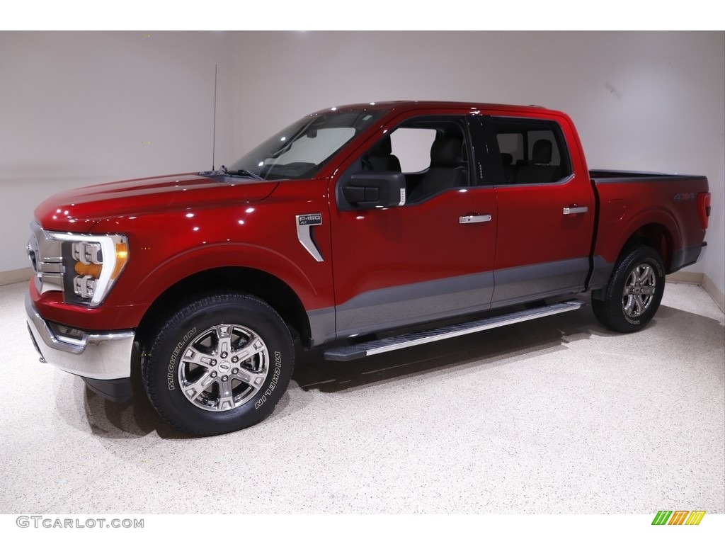 2021 F150 Lariat SuperCrew 4x4 - Rapid Red / Medium Dark Slate photo #3