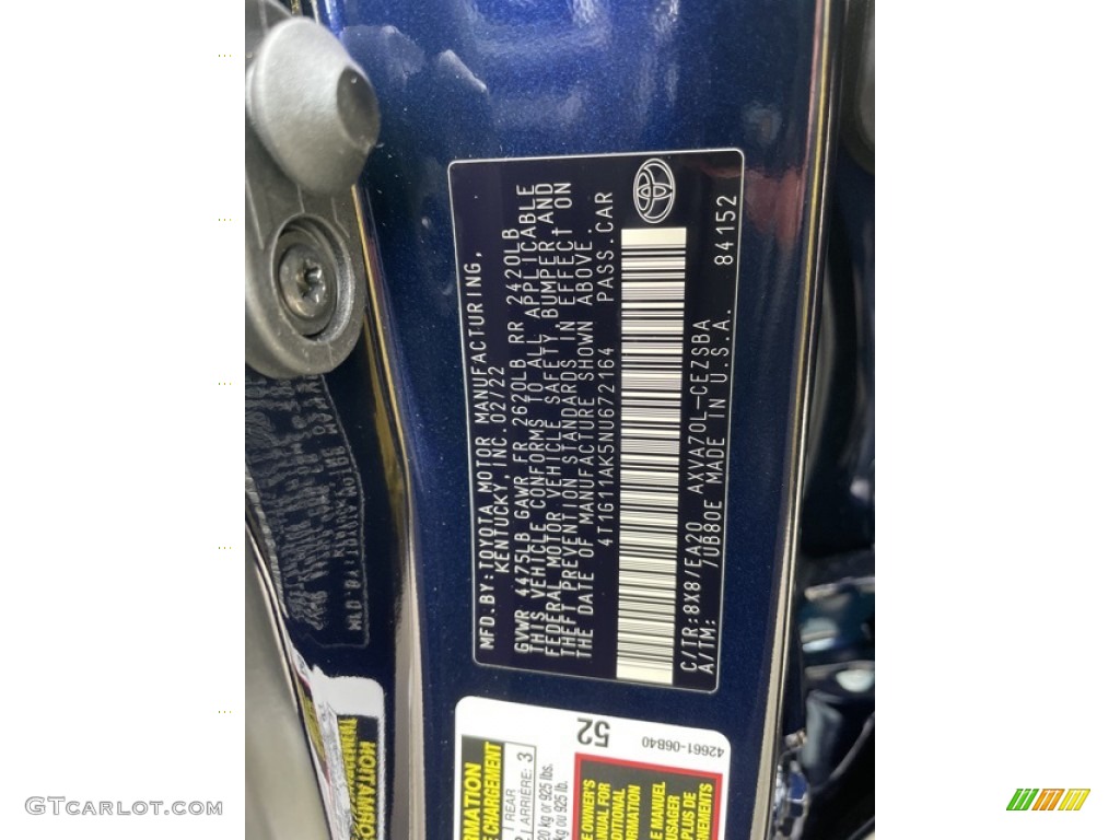 2022 Camry SE - Blueprint / Black photo #26