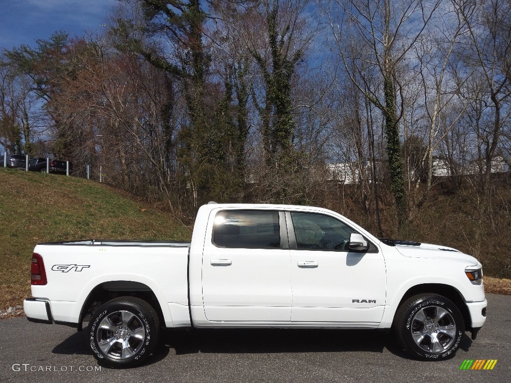 Bright White 2022 Ram 1500 Laramie G/T Crew Cab 4x4 Exterior Photo #143855761