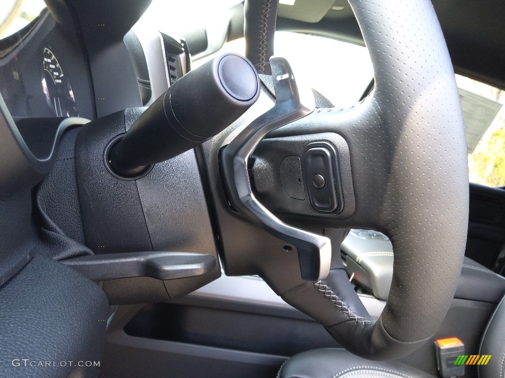 2022 Ram 1500 Laramie G/T Crew Cab 4x4 Black Steering Wheel Photo #143855836