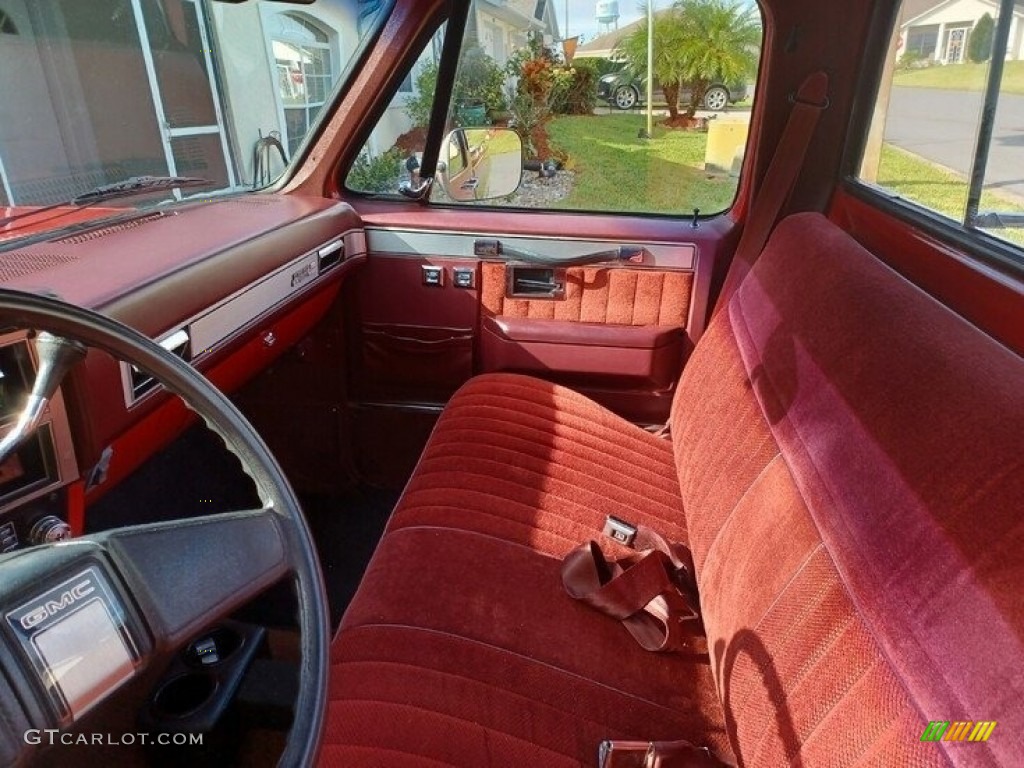 Red Interior 1986 GMC C/K C1500 Sierra Classic Regular Cab Photo #143856067