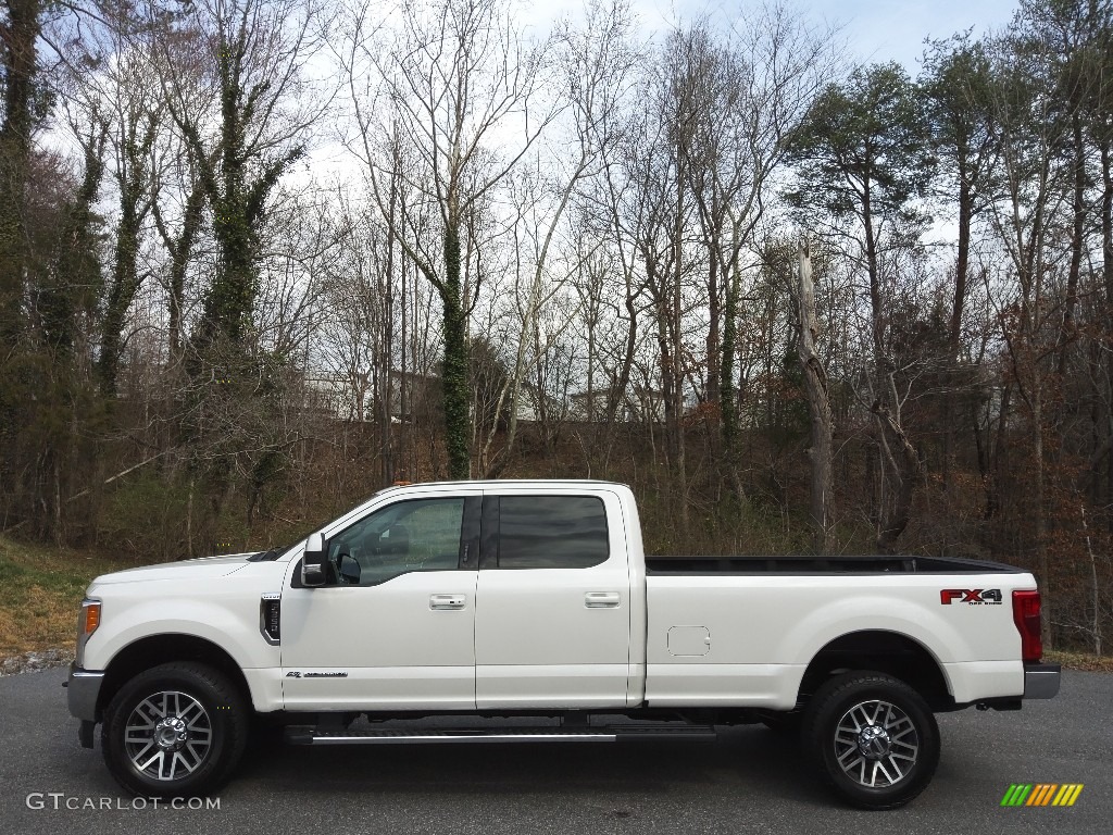 2018 F350 Super Duty Lariat Crew Cab 4x4 - White Platinum / Black photo #1