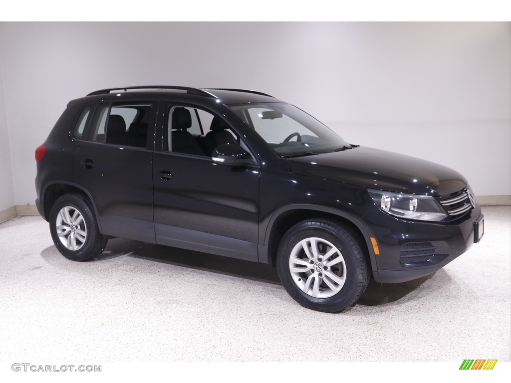 Deep Black Pearl 2016 Volkswagen Tiguan S 4MOTION Exterior Photo #143857768