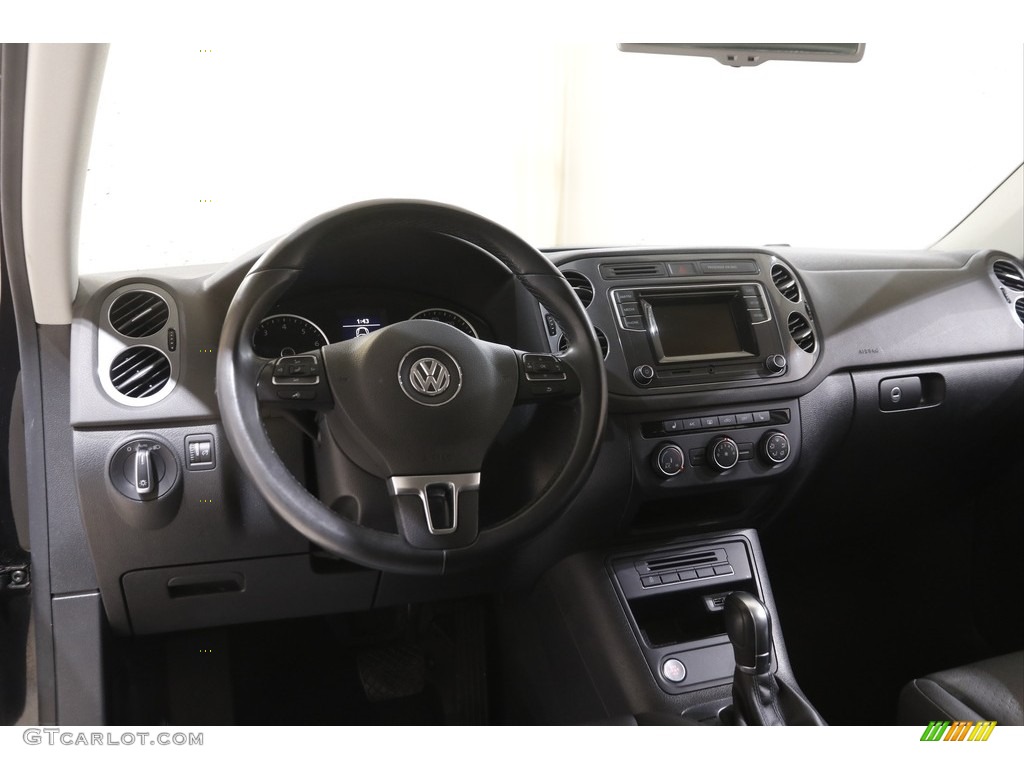 2016 Volkswagen Tiguan S 4MOTION Charcoal Dashboard Photo #143857867