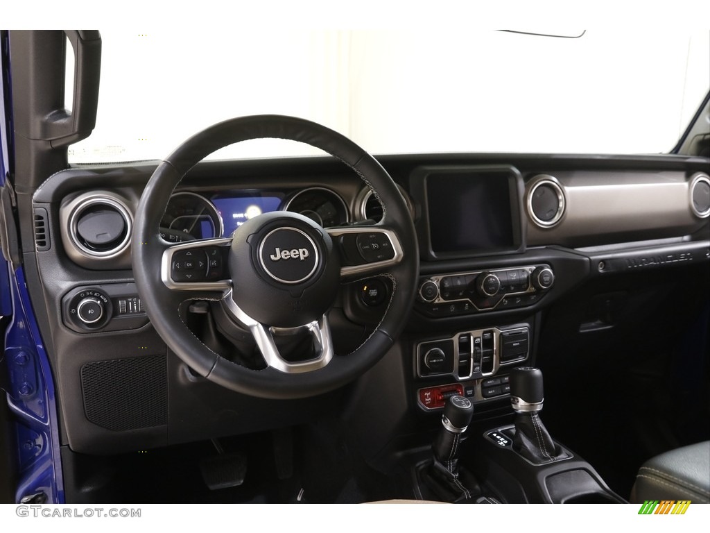 2018 Wrangler Unlimited Rubicon 4x4 - Ocean Blue Metallic / Black/Heritage Tan photo #6