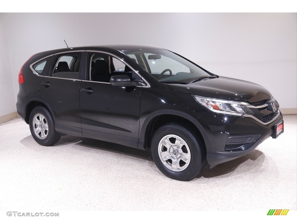 2015 CR-V LX AWD - Crystal Black Pearl / Black photo #1