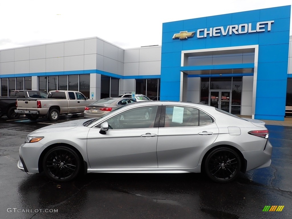 Celestial Silver Metallic 2021 Toyota Camry XSE AWD Exterior Photo #143858794