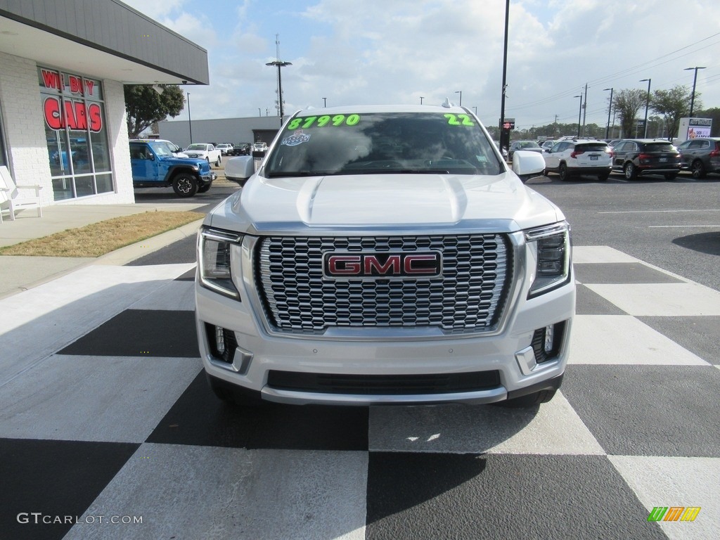 2022 Yukon Denali 4WD - White Frost Tricoat / Very Dark Ash Gray/Dark Walnut photo #2