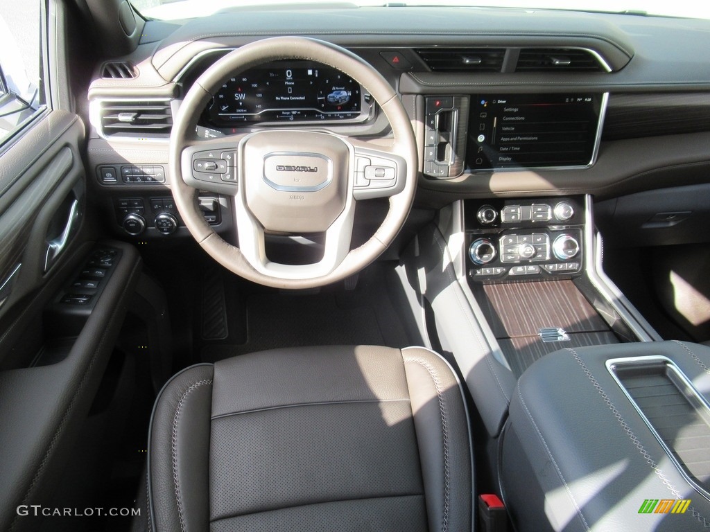 2022 Yukon Denali 4WD - White Frost Tricoat / Very Dark Ash Gray/Dark Walnut photo #15