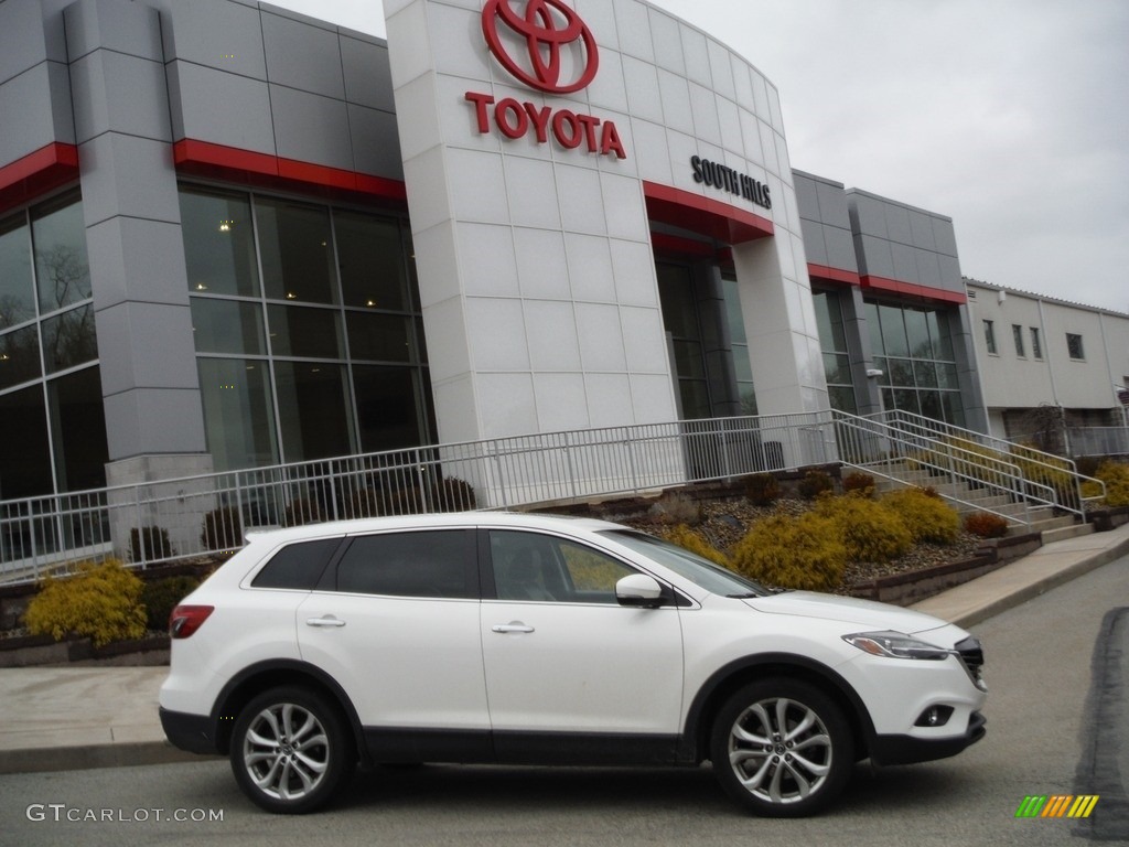 2013 CX-9 Grand Touring AWD - Crystal White Pearl Mica / Black photo #2