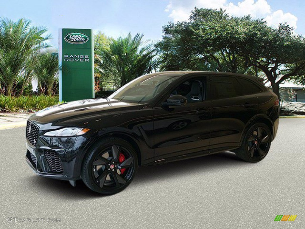 2022 F-PACE SVR - Santorini Black Metallic / Ebony/Ebony photo #6