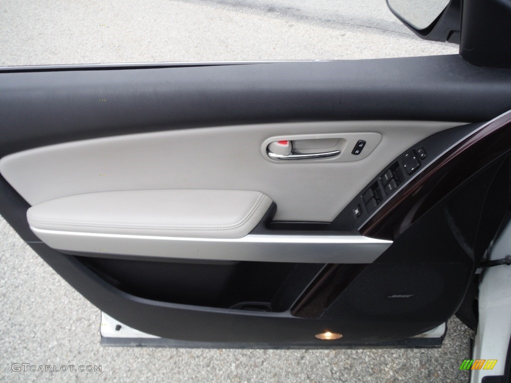 2013 Mazda CX-9 Grand Touring AWD Black Door Panel Photo #143865651